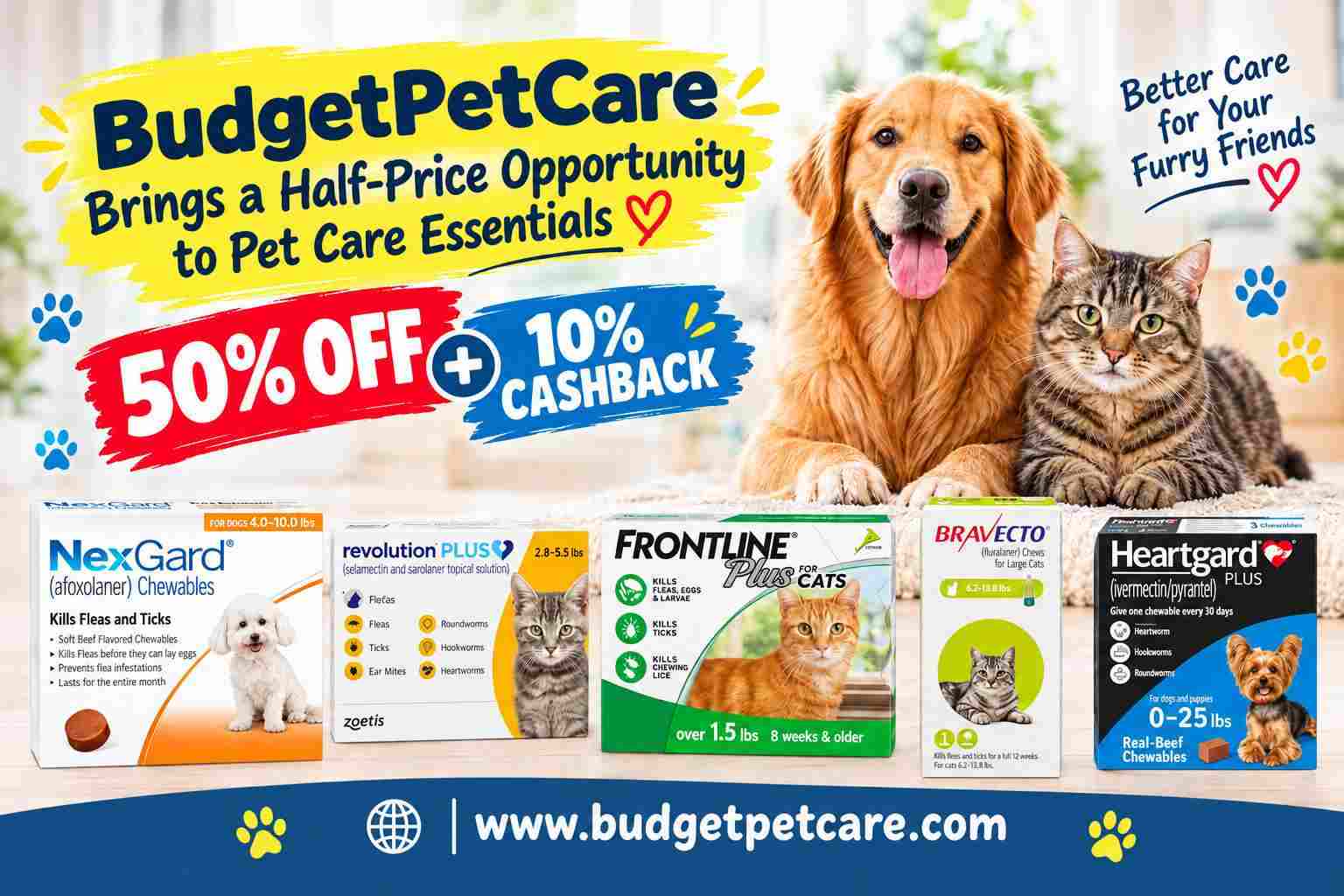 BudgetPetCare Brings Pet Health Supplies to a Half-Price Point With 50% Off